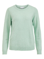 Pull Col Rond En Maille - Vert