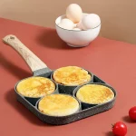 Poêle à Crêpes et Omelette antiadhésive 4 Trous, Poêle à frire Moule à Crêpe – Image 5