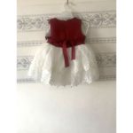 Robe Pour Bébé Rouge Beige – Image 2