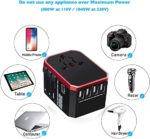 Adaptateur de voyage universel avec 4 ports USB ultra-rapides et 1 port USB ultra-rapide de type C – Image 4