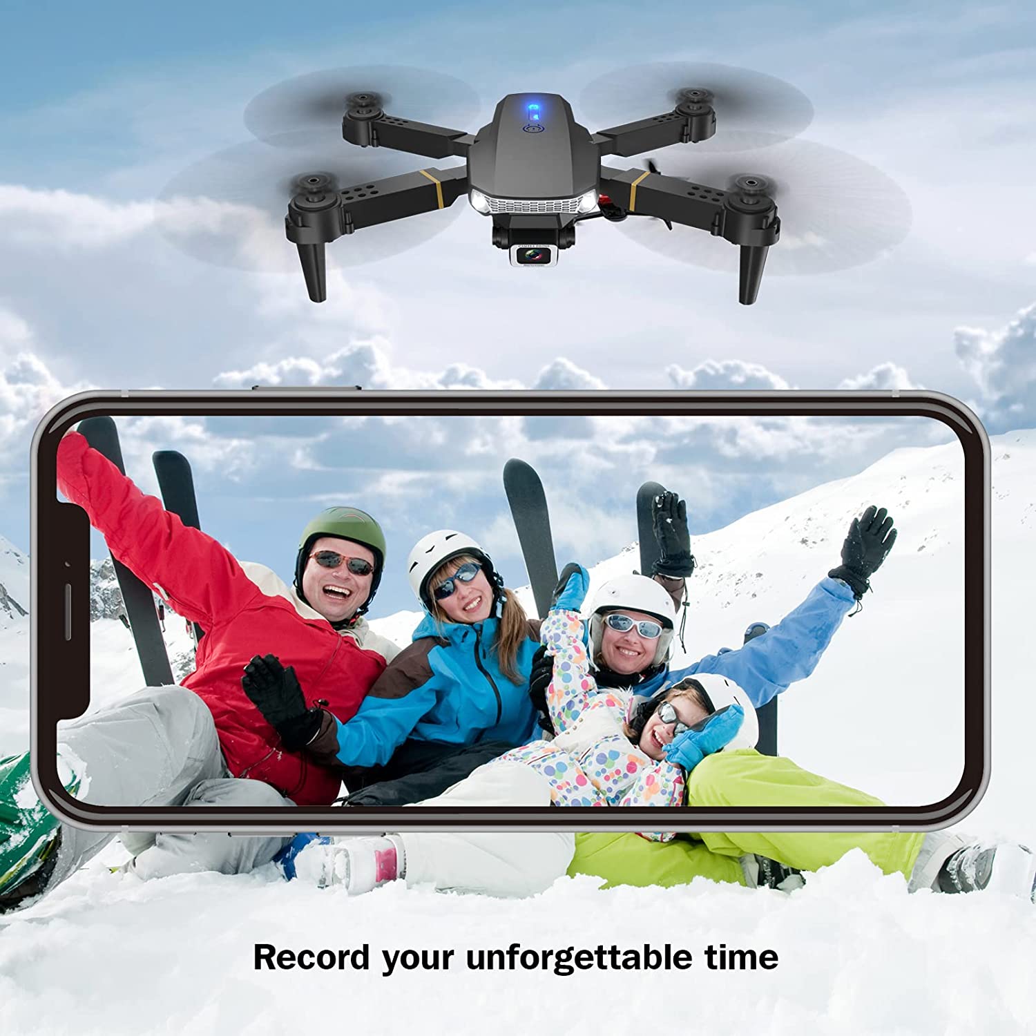 Drone sans caméra Mini pliant Quadcopter RC Jouet Altitude Hold pour enfants