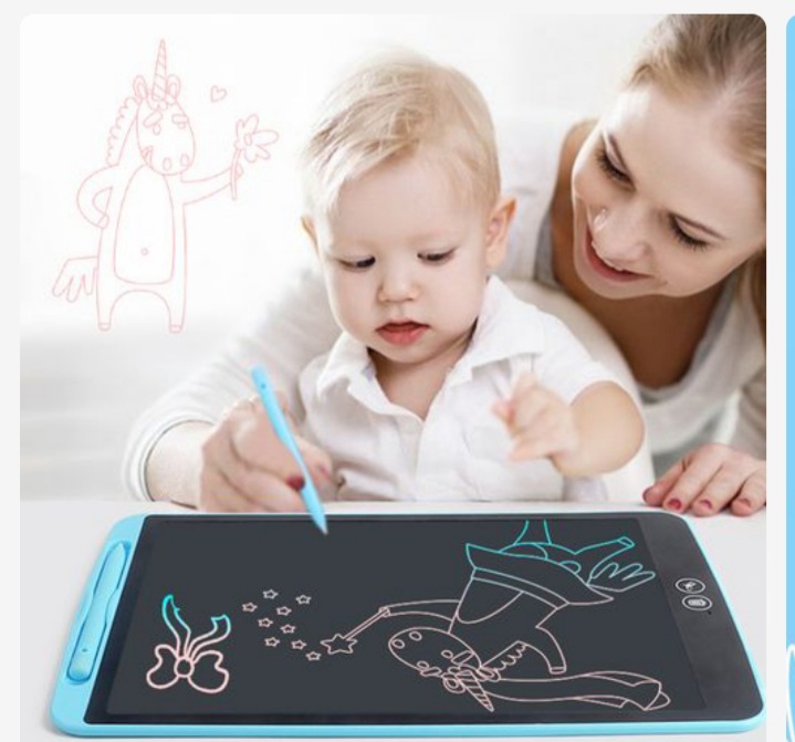 Ardoise tablette LCD-8.5 pour enfant avec Stylet et verrouillage des  touches bleu – Kevajo
