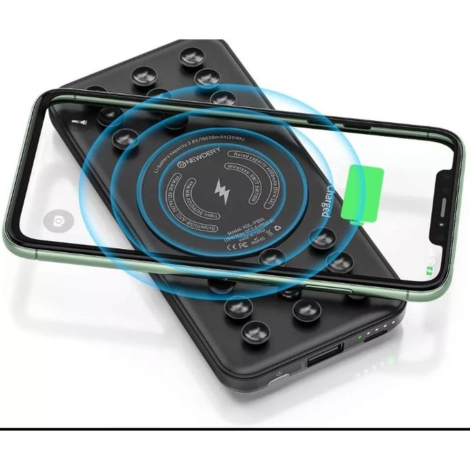 Power bank sans fil à ventouses Qi 50000 MAh - Noir – Image 1