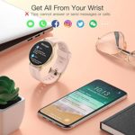 Montre intelligente LW11 Smartwatch femme, AGPTEK pour Android et iOS - Rose/Or – Image 6