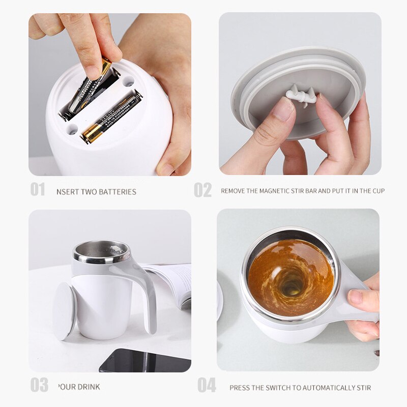 Tasse MagnéTique à Agitation Automatique à Charge USB Tasse à Café