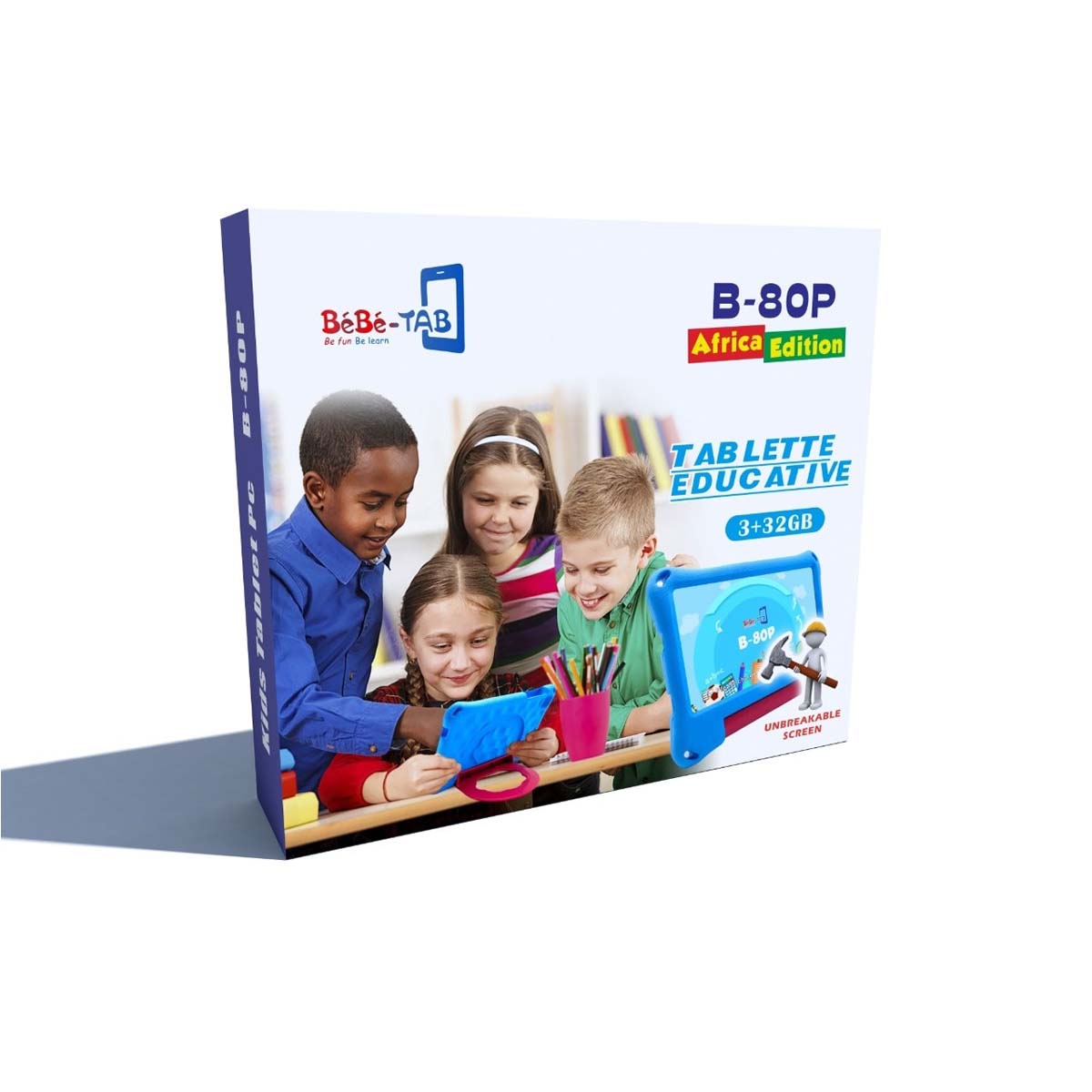 Tablette éducative pour enfant BEBETAB TAB B69s - 16Go / 2 Go - 2 Mpx / 5  Mpx - Dual Sim - 3000mAh - 6 mois de garantie