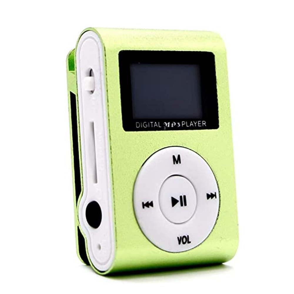 Lecteur MP3 Clipsable Avec Ecran Digital - Vert – Image 1