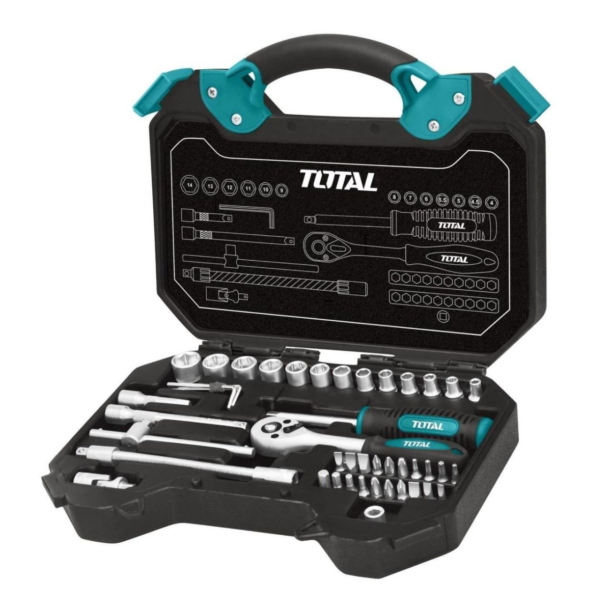 TOTAL Malette a outils de 45pcs – Image 1