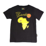 T-shirt Enfant Burkindi avec motif Africa à col rond - Noir