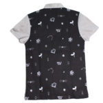 Polo enfant Burkindi avec motif  - Blanc/Noir – Image 2