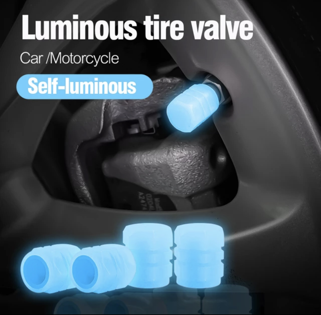 Bouchon de Valve lumineux pour pneu de voiture, 1 ensemble