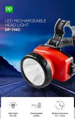 Lampe frontale Led rechargeable 3 modes noir – Image 2