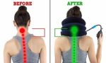 Dispositif de traction cervicale pour aider à l'étirement et le soutien du cou, l'alignement de la colonne vertébrale – Image 3