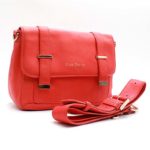 Sac à main à bandoulière en cuir Nina Marvin - Rouge