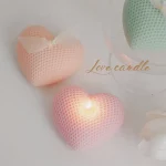 Bougie d'encens en forme de cœur