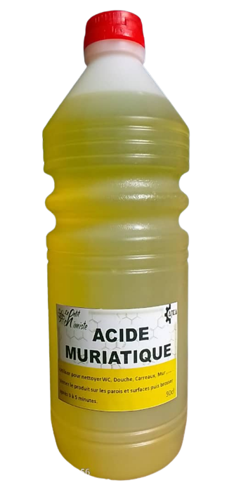 Acide chlorhydrique Kencro, nettoie le béton peint, acide chlorhydrique à  31,45 %, 1 L