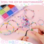 Ensemble De Perles De Rocaille en verre de 3mm pour Bracelet - Kit d'artisanat pour les filles – Image 5