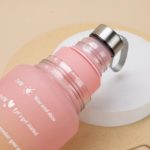 Bouteille D'eau De motivation Grande Capacité 3 En 1 - Rose Dégradée – Image 2