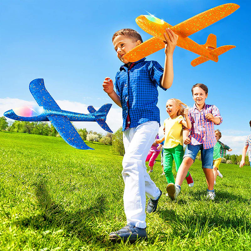 Jouets d’avion pour garçons avec lanceur, jouets volants de jeu extérieur  extérieur