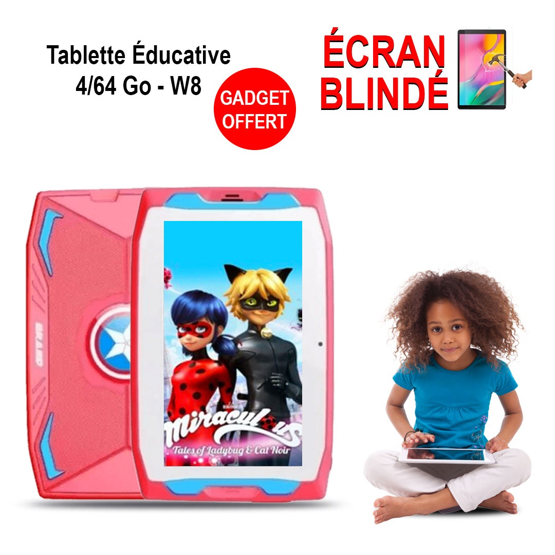 Tablette Educative W8 – 7 Pouces – 4GB Ram/64GB Rom – Ecran Incassable –  Kevajo