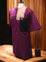 Ensemble Boubou Tunique Homme Manches Courtes - Rouge – Image 3