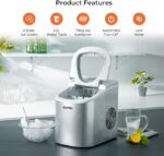 Geepas GIM63015UK Machine À Glaçons, Deux Tailles, Produit 12 Kg De Glace En 24 H – Image 2