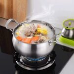 Casserole à Soupe antiadhésive en Acier Inoxydable à Double poigné – Image 2