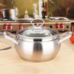 Casserole à Soupe antiadhésive en Acier Inoxydable à Double poigné – Image 4