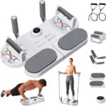 Kit d'Entraînement Pompes - Planche de Pompes Multifonctionnelle avec Bande de Résistance Élastique et Barres