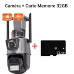 Caméra De Surveillance IP 8MP 4K Double Écran PTZ Wifi Alarme