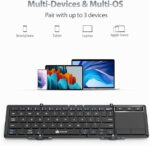 Clavier sans fil Bluetooth à 3 plis portable iClever avec pavé tactile sensible – Image 5