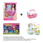 Pack Complet de Jouets Créatifs et Éducatifs - Perles, Cuisine, Médecin et Poupées - Idéal pour Filles