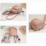 Mini Sac à Dos Et Bandoulière De Mode Pour Femmes Très Elégant - Noir – Image 4