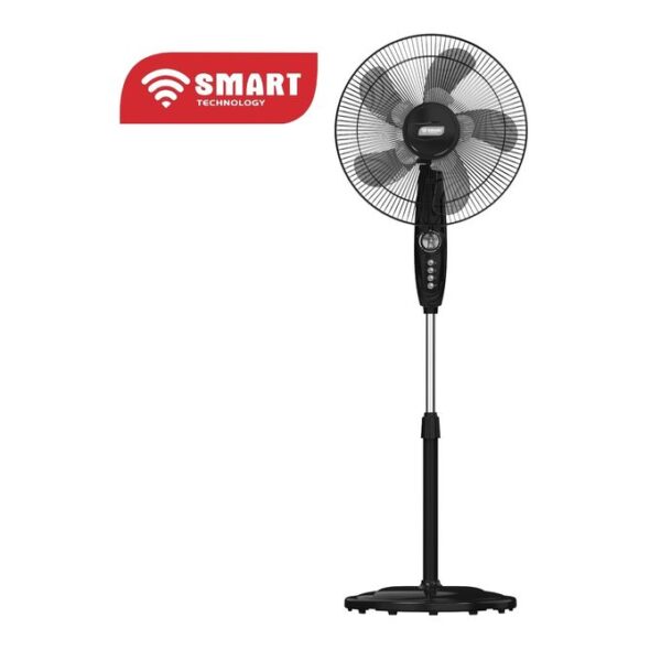 SMART TECHNOLOGY Ventilateur Sur Pied 16’’ Silencieux (STV-1651S) -50 W- 5 Hélices- Noir