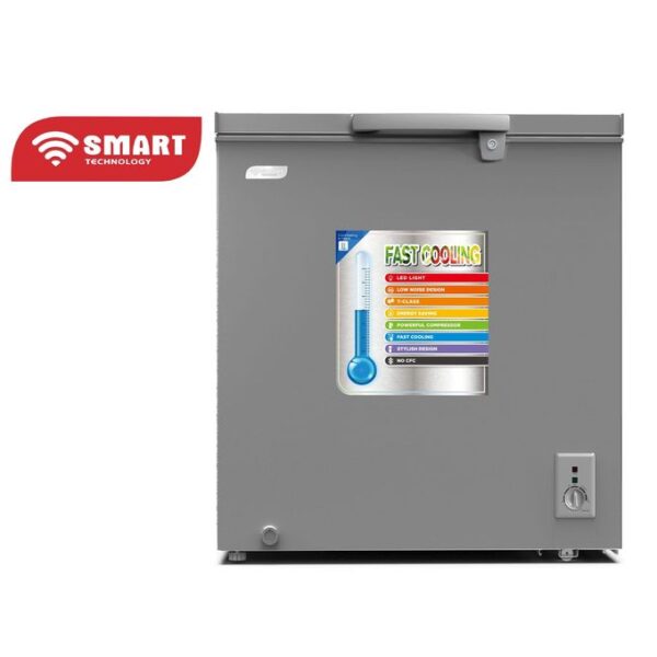 SMART TECHNOLOGY Congélateur Horizontal STCC-215M - 142 L - Gris