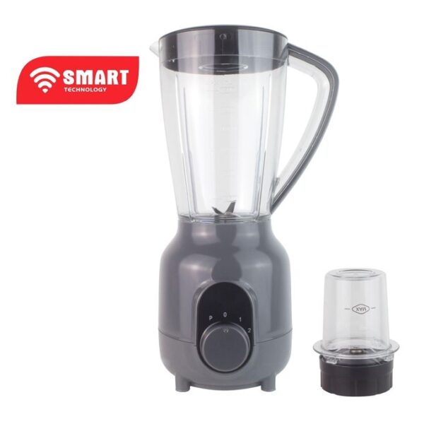 SMART TECHNOLOGY Blender Incassable STPE-2525ILB - 350 W – 1.5 Litres- Mélangeur 2 En 1 Avec Broyeur- Gris