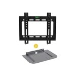 Support Mural Fixe Compatible - TV - 14 à 42 Pouces + Support Mural DVD/Décodeur - Noir