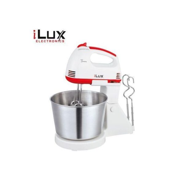 Ilux Batteur Electrique Avec Bol - LX-505S - Blanc