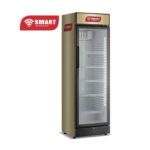 SMART TECHNOLOGY Refroidisseur Vertical Vitré Smart 380L (STCDV-890)- 6Tiroirs/ Avec Grille à L'arrière/ Orange-Blanc