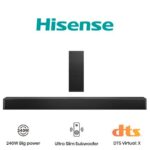 Hisense Barre De Son - Hs2100Fm-Caissondebassesansfil2.1Ch/240W/Dolby-Fm-Hdmi-Bt/6 Eq Modes
