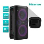 Hisense Party Rocker One Plus - Party Speaker - 300W - Karaoke Mode - Wireless Charge - Bluetooth - 15H Battery - Usb