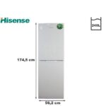 Hisense réfrigérateur Combiné - Rd-34dc4sa - A+ - 240 Litres - 3 Tiroirs Et 1 Casier - Gris