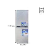 Nasco Réfrigérateur Combiné - 147 Litres - NASD2-20/ HNASD2-20 - A+ - Gris / Blanc
