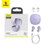 Baseus Encok WM01 True Wireless Écouteurs TWS Bluetooth 5.0 violet (NGTW240005) – Image 4