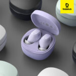 Baseus Encok WM01 True Wireless Écouteurs TWS Bluetooth 5.0 violet (NGTW240005) – Image 2