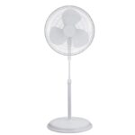 Midea Ventilateur A Pied - FS40-19M /Couleur Blanc/3 Helices/3 Vitesses/Hauteur Reglable/40W/220-240V