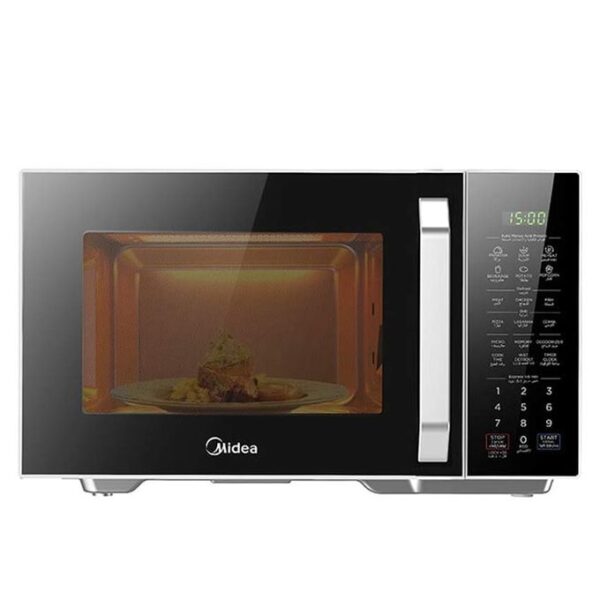 Four à Micro-Onde - 30Lt - 1450W - Avec Grill - Noir Miroir - 11 Menus Auto - 230V