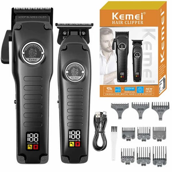 KM-1827 Tondeuse à Cheveux Electrique Professionnelle sans Fil Rechargeable