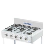 Nasco Réchaud A Gaz Et Avec Table Blanc- 5 Feux - Bruleur A Gaz – Image 2