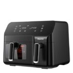 Friteuse Double Air - H08AFBK2S1 - 8L(4L+4L) - Digital - Circulation D'Air Chaud - Noir - 8 Pgrm De Friture – Image 4